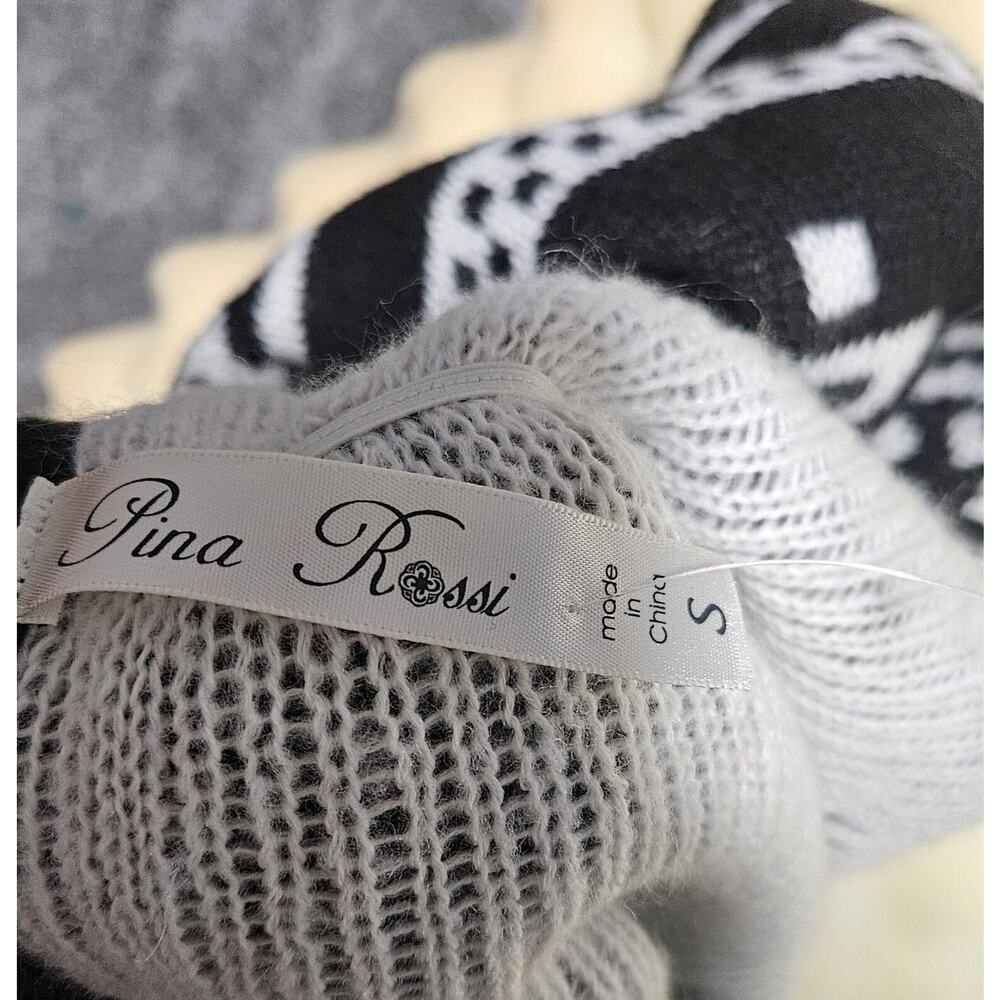 Pina Rossi Womens Small Flowy Open Front Vest Cardigan Western Fringe Boho Aztec - Picture 3 of 11